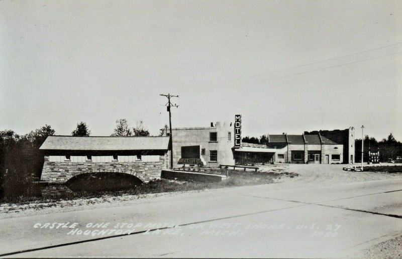 Castle One Stop Motel - Old Post Card (newer photo)